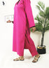 NZSC-1509 Stiched 2 Piece Barbie Pink Co Ord Set Cotton